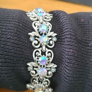 Coro silvertone AB bracelet vintage